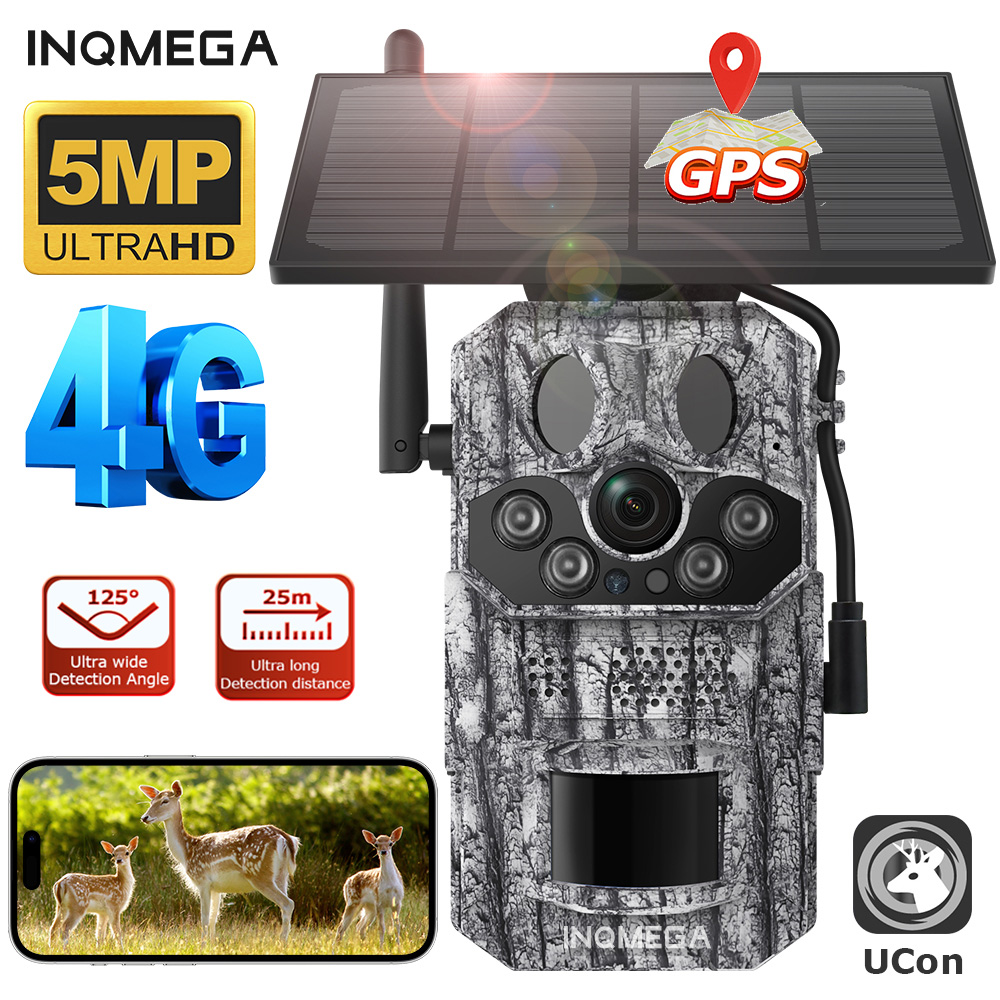 Trail Camera Infrared - INQMEGA4G 2K 5MP PIR активируемый движением