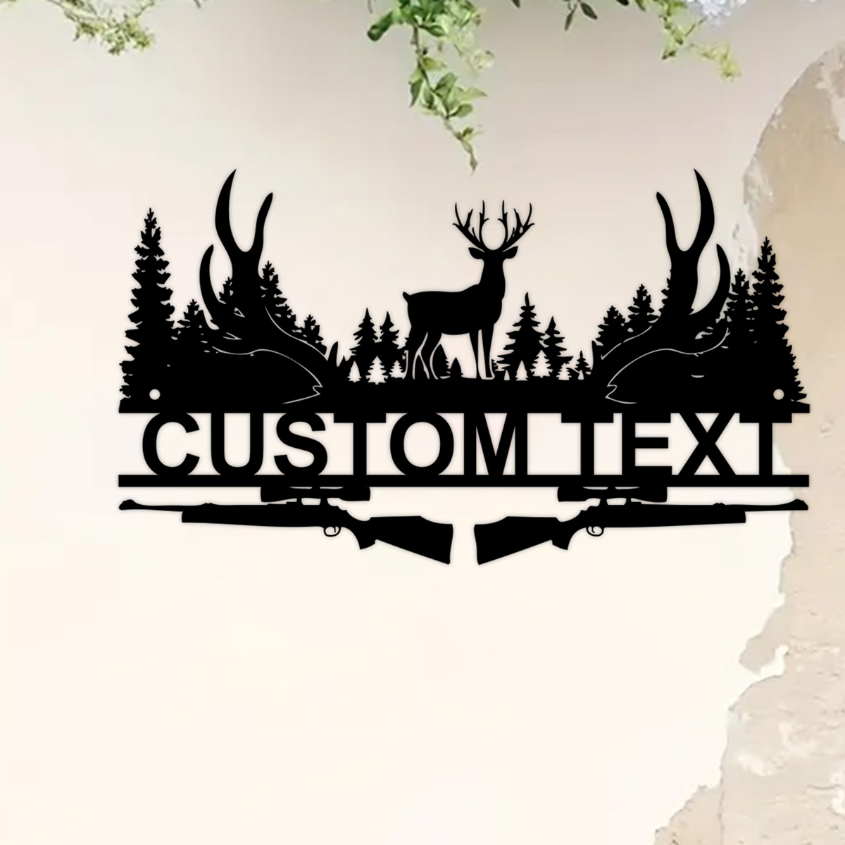 Outdoor Hunting Names - Металлический знак в виде оленя на
