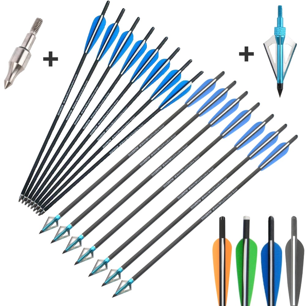 Crossbow Bolt Broadhead - 6/12 шт. 16/17/18/20/21/22 дюймов арбалетные стрелы