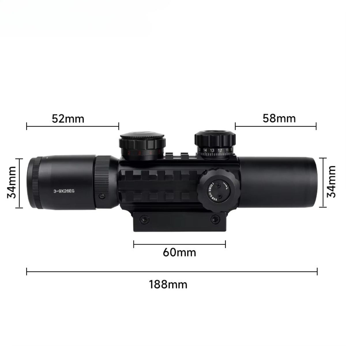 Оптический прицел 3-9x26EG для – обзор и цена Crossbow Scope Sight