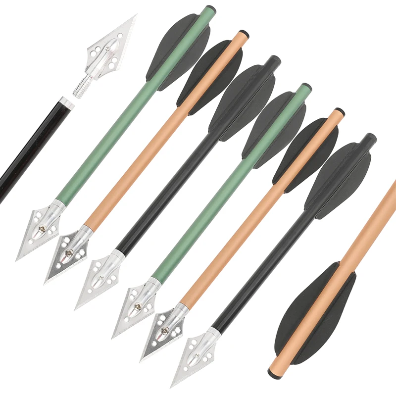 6 шт., алюминиевые стрелы для  – обзор и цена Crossbow Bolt Broadhead