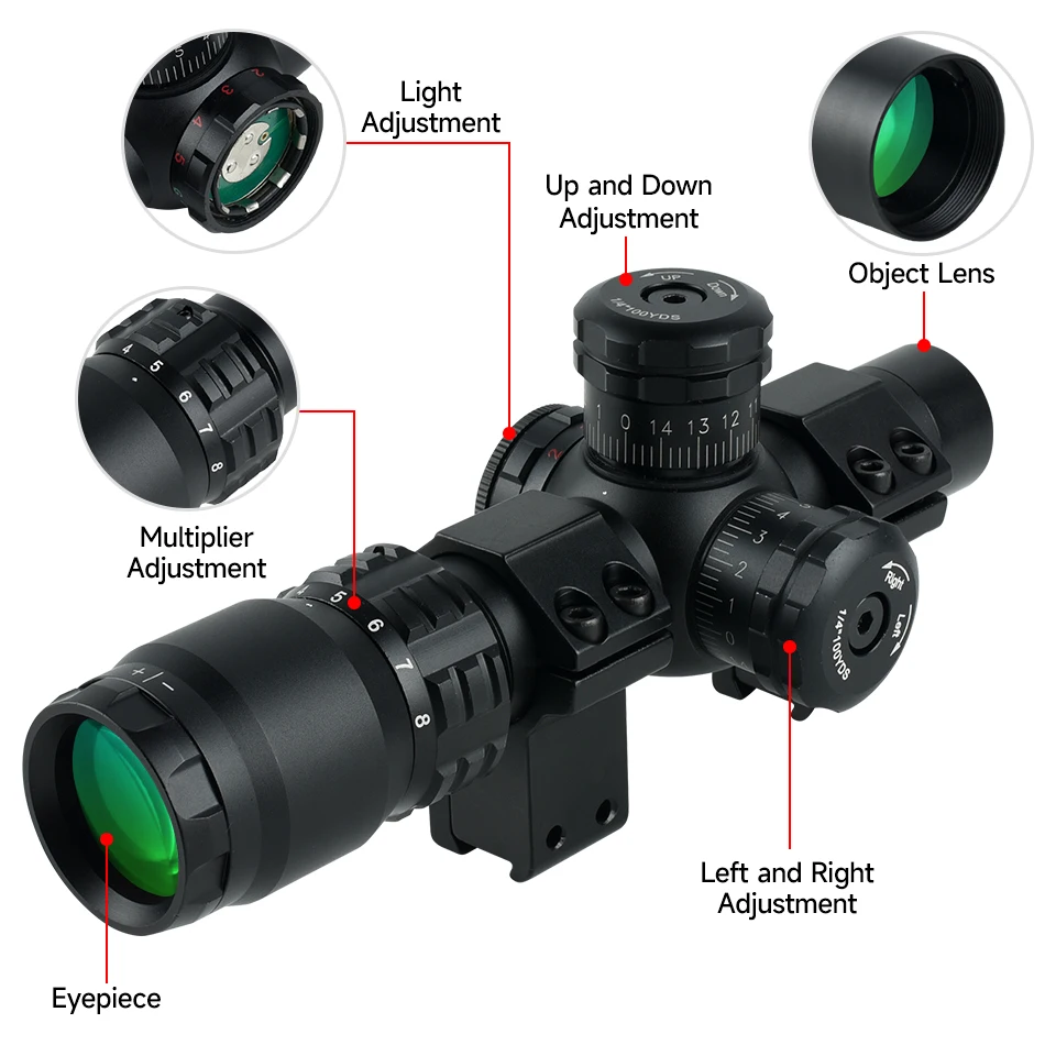 2-8x20IR охотничьи прицелы для – обзор и цена Crossbow Scope Sight