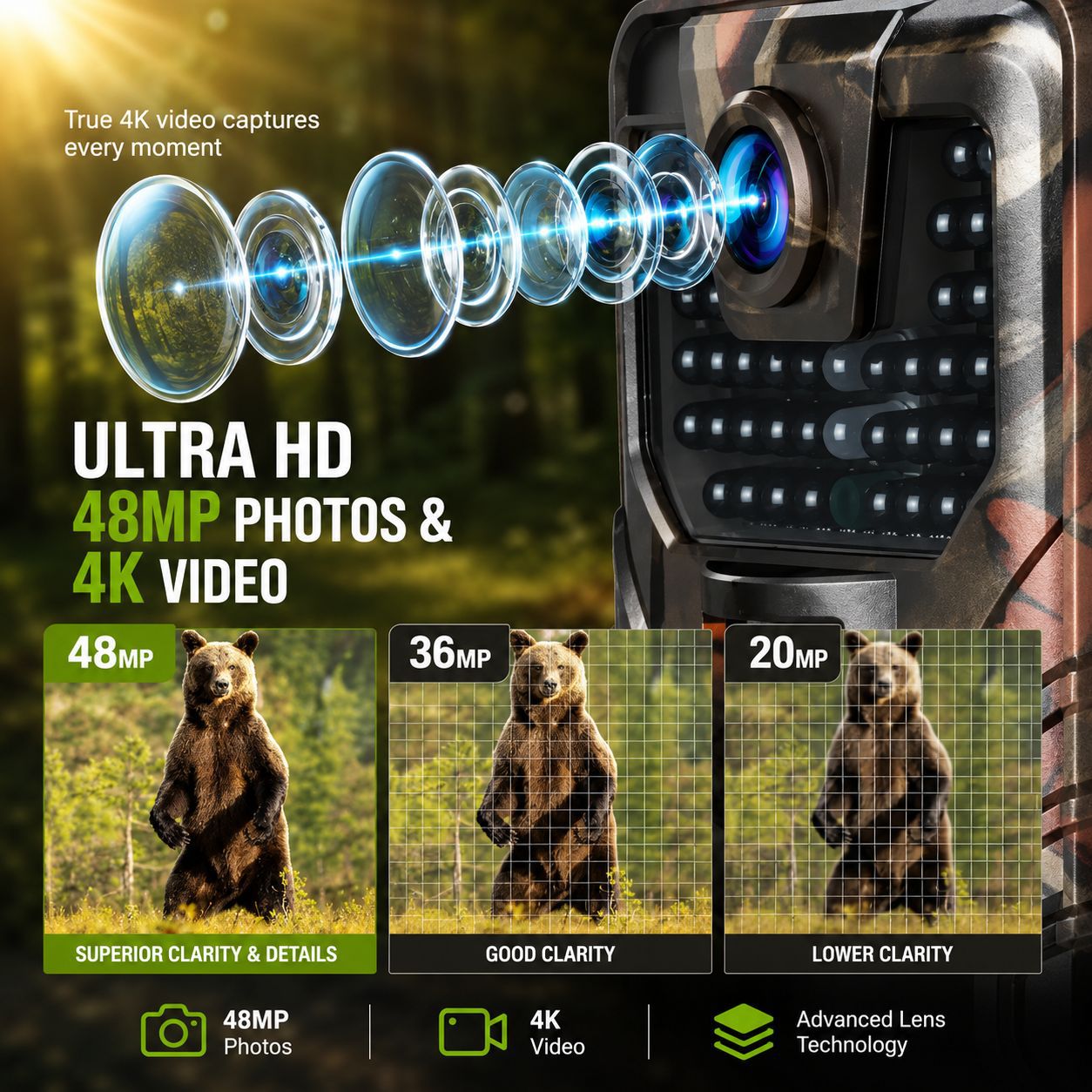 4K уличная Wi-Fi камера для ох – обзор и цена Outdoor Hunting Camera Wireless