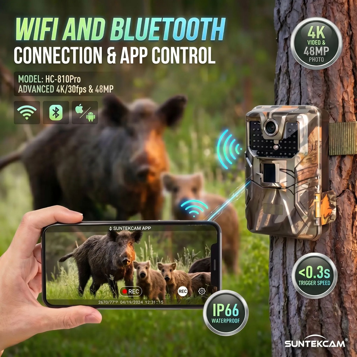 4K уличная Wi-Fi камера для ох – обзор и цена Outdoor Hunting Camera Wireless
